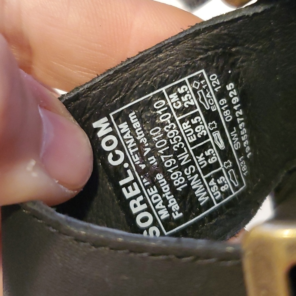 NWOT Sorel Roaming Black Leather T-Strap Sandals Size 8.5 - Picture 8 of 10